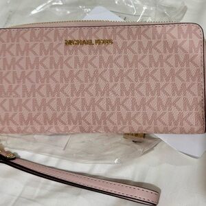 Michael Kors Blush Pink Logo Wristlet